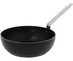 De Buyer Wok keptuvė, 28 cm, intensyviai šokoladinė