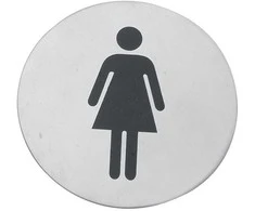 Womens toilet sign, 7.5 cm