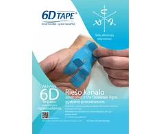 6D Tape 6D teipas riešo kanalo sindromui 6 vnt, su liet metodine medžiaga