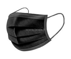 Apsauginė veido kaukė, juoda, 50 vnt