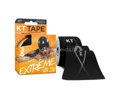 KT Tape PRO EXTREME kineziologinis teipas, sukarpytas, juodas, sintetinis