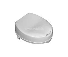 Pds Care Paaukštinta tualeto sėdynė, 10 cm, su dangčiu (su fiksatoriais)