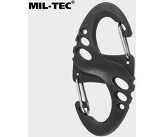 Mil-Tec S-Hook snap hook set - Juodas