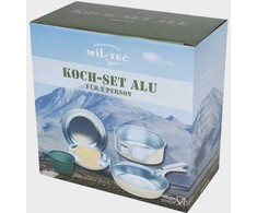 Nerūdijančio plieno puodų rinkinys MIL-TEC, 2 asmenims