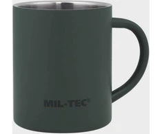 Termosinis metalinis Mil-tec puodelis 300ml žalios spalvos