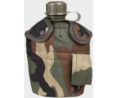 Mil-tec Plastikinė gertuvė su dėklu ir aliuminio puodeliu Woodland