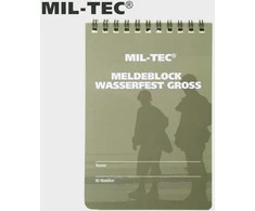 Mil-Tec Bloknotas su spirale, atsparus drėgmei, 10 x 15 cm 0724-400