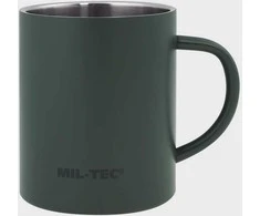 Termosinis metalinis Mil-tec puodelis 450ml žalios spalvos
