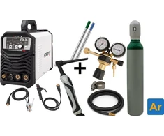 KOMPLEKTAS Suvirinimo aparatas FORBY® TIG 200MX AC/DC + Argono balionas 8l su priedais
