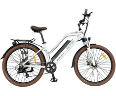Elektrinis dviratis Bezior M2 Pro, 26", 500W, 12,5Ah, baltas