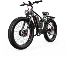Elektrinis dviratis Duotts S26, 26", 1500W, 20Ah SAMSUNG, juodas/raudonas