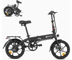 Elektrinis dviratis DYU A1F, 16", 250W, 7,5Ah, juodas