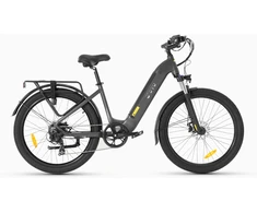 Elektrinis dviratis DYU C1, 26", 350W, 10Ah, pilkas