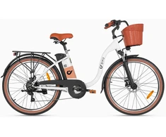 Elektrinis dviratis DYU C6 PRO, 26", 250W, 15,6Ah, baltas