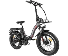 Elektrinis dviratis FAFREES F20 Max, 20", pilkas, 500W, 22,5Ah