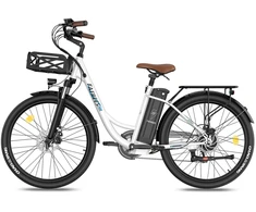 Elektrinis dviratis Fafrees F26 Lasting, 26", baltas, 250W, 20,3Ah