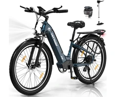 Elektrinis dviratis Hitway BK16, 26", 250W, mėlynas