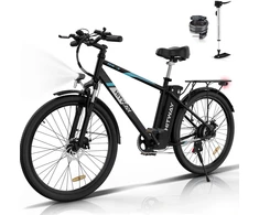 Elektrinis dviratis Hitway BK3S, 26", 250W, 15Ah, juodas