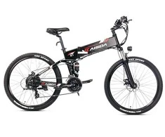 Elektrinis dviratis Kaisda K1, 26", 500W, 10,4Ah, juodas