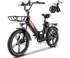 Elektrinis dviratis Kaisda K201, 20", 250W, 20,08Ah, juodas