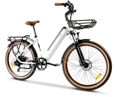 Elektrinis dviratis Kaisda K601, 250W, 16Ah, baltas