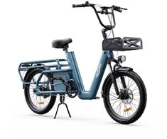 Elektrinis dviratis OneSport OT01 Cargo, 20", 500W, 27Ah, mėlynas