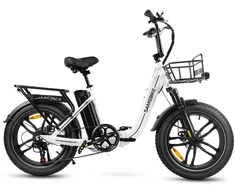 Elektrinis dviratis Samebike C05 Pro, 20", 500W, 13Ah, baltas