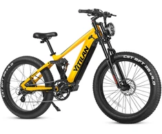 Elektrinis dviratis Vitilan T7, 26'', 750W, 20Ah, geltonas