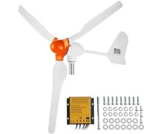 Horizontalios ašies vėjo jėgainė, generatorius Vevor 12V 800W, 3 menčių