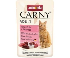 Animoda Drėgnas Kačių Maistas - Animonda Carny Suaugusiems 85g Jautiena, Kalakutiena Ir Krevetėmis