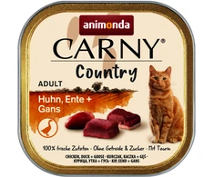 Animoda Drėgnas Kačių Maistas - ANIMONDA Carny Country Vištiena, Antis + Žąsis 100 g