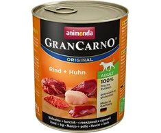 Animonda Grancarno adult 800g suaugusių šunų konservai su jautiena ir vištiena