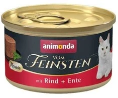 Animoda Kačių Maistas - ANIMONDA Vom Feinsten Mousse Jautiena ir Antiena 85g 11% Baltymų 7% Riebalų