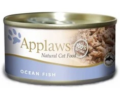 APPLAWS Ocean fish in broth – šlapias kačių maistas – 156g