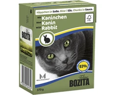 Kačių Maistas - BOZITA Triušio Mėsos Padaže Drėgnas Kačių Maistas 370g Suaugusiems Katėms