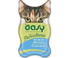 Maisto produktai - Oasy Delicatesse Fine Paté su menkėmis 85g Be grūdų