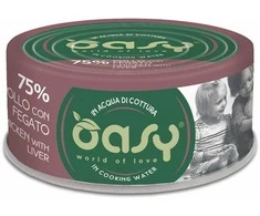 Kačių maistas - Oasy More Love Vištiena su Kepenimis Šlapias Kačių Maistas 70g