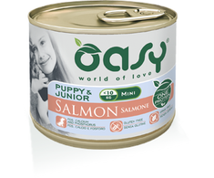 Šunų maistas - Oasy One Protein Puppy &amp; Junior lašiša Wet 200g