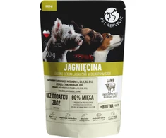 PET REPUBLIC Mini Smulkiai pjaustyta ėriena - Šlapias šunų maistas - 100 g