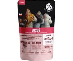 PET REPUBLIC Adult Lašiša smulkiai supjaustyta – drėgno kačių ėdalo- 100 g