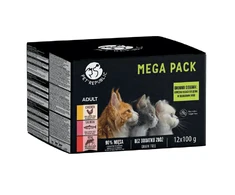 Pet Republic PETREPUBLIC Mega Pack vištiena, lašiša, veal – šlapias kačių maistas – 12x100g