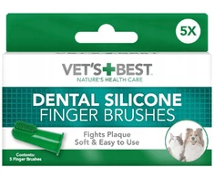 Vet's Best silikoniniai dantų šepetėliai, 5 vnt