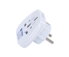 Blue Mėlyna TRAVEL Mėlynas PRZEJŚCIÓWKA ADAPTER UNIWERSALNA ŚWIAT -> SHUCKO