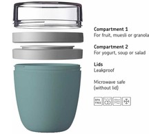 Rosti Mepal Mėlyna Lunchpot Ellipse mini 420 ml Mepal - nordic mėlynas-universalus