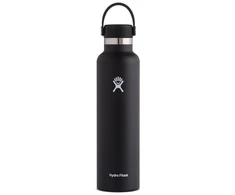 Gertuvė Hydro Flask Standard Mouth Flex šiaudelio formos vandens buteliukas, 700 ml – Juodas