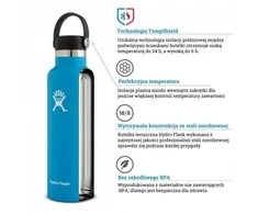 Gertuvė Hydro Flask Standard Mouth Flex šiaudelio formos vandens buteliukas, 700 ml – Juodas