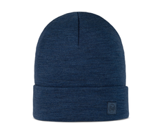 Kepurė Mėlyna gorro BUFF MERINO HEAVYWEIGHT BEANIE SOLID NIGHT Mėlynas