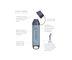 Gertuvė Life Straw Filtras do wody Peak Series Solo - limeade Uniwersalny
