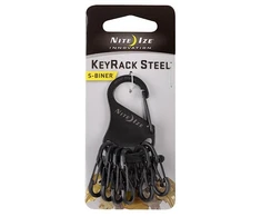 Breloczek Nite Ize KeyRack + 6x micro karabińczyk nerūdijantis plienas juoda (KRS-03-01)