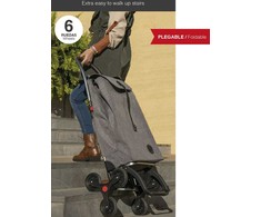 Kelioninis Rolser I-max Tweed 6l vežimėlis su 6 ratais, sulankstomas, pilkas